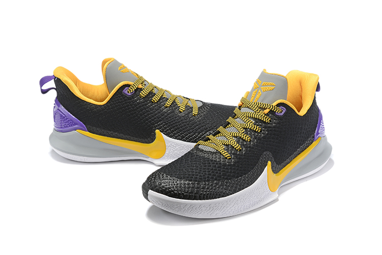 2019 Men Nike Mamba Focus EP Kobe Black Yellow Purple Shoes